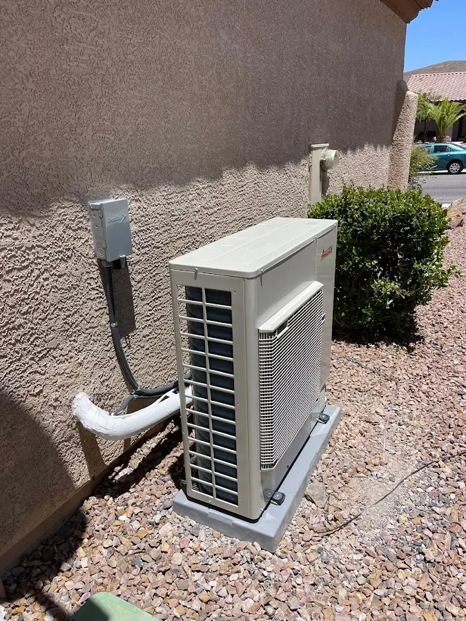 Residential air conditioning condenser unit in Tempe