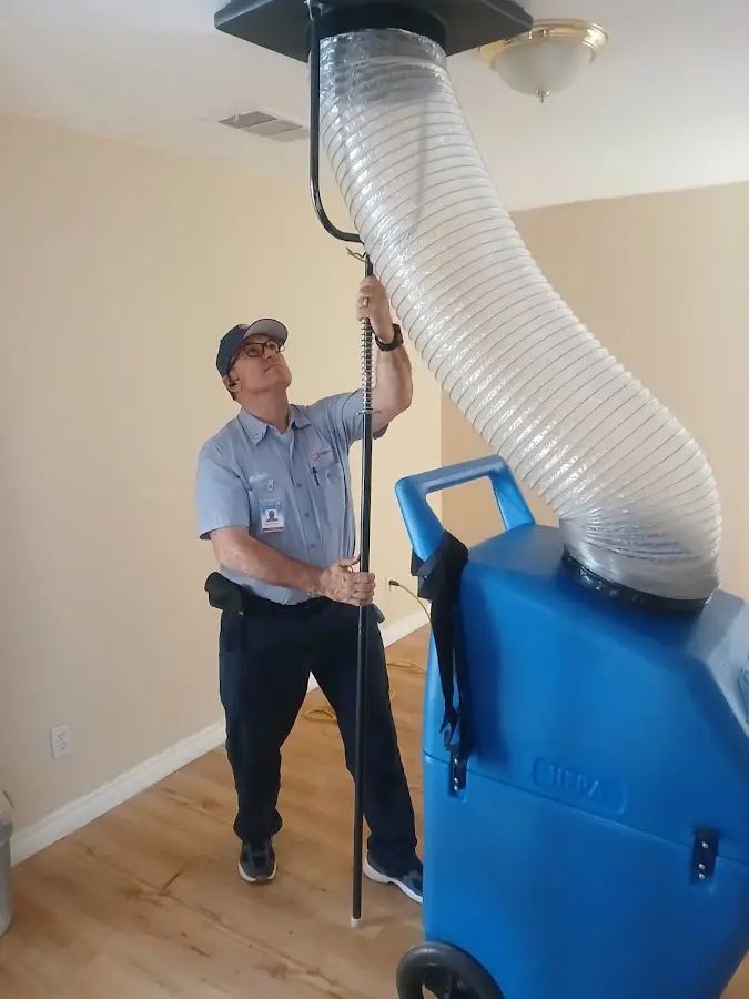 Mini Split Installation technician using HEPA equipment in Tempe